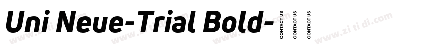 Uni Neue-Trial Bold字体转换